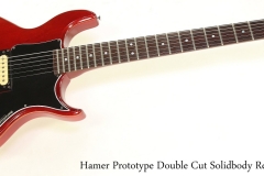 Hamer Prototype Double Cut Solidbody Red, 1981 Full Front View