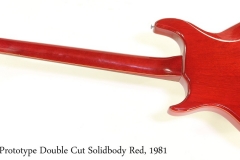 Hamer Prototype Double Cut Solidbody Red, 1981 Full Rear View