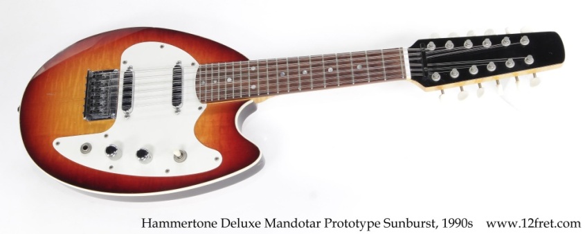 Hammertone Deluxe Mandotar Prototype Sunburst, 1990s Full Front View