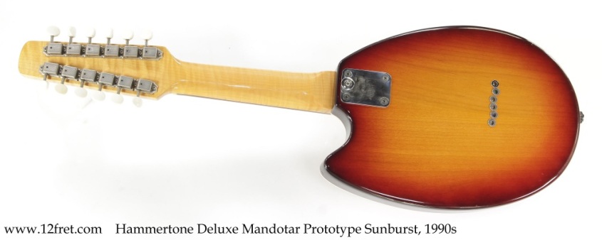 Hammertone Deluxe Mandotar Prototype Sunburst, 1990s Full Rear View