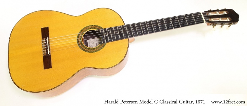 Harald Petersen Model C Classical Guitar, 1971   Full Front View