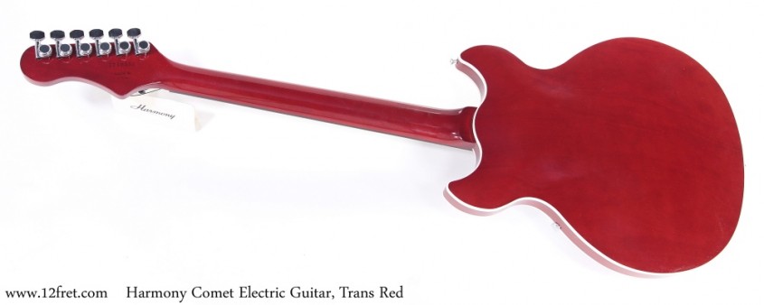 Harmony Comet Electric Guitar, Trans Red Full Front View