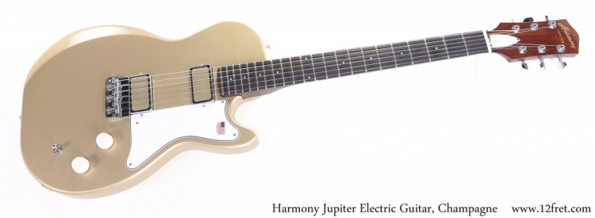 Harmony Jupiter Electric Guitar, Champagne Full Rear View