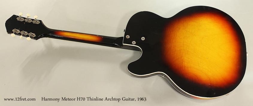 Harmony Meteor H70 Thinline Archtop Guitar, 1963 Full Front View