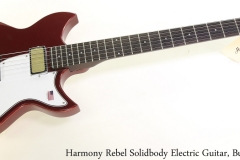 Harmony Rebel Solidbody Electric Guitar, Burgundy Full Front View