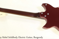 Harmony Rebel Solidbody Electric Guitar, Burgundy Full Rear View