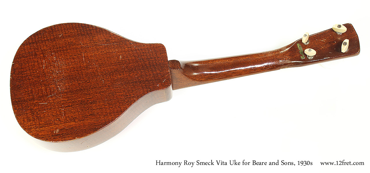 Harmony Roy Smeck Vita Uke for Beare and Sons, 1930s Full Rear View