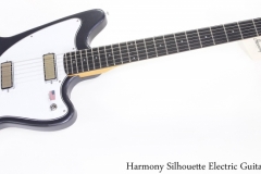 Harmony Silhouette Electric Guitar, Slate Full Rear View