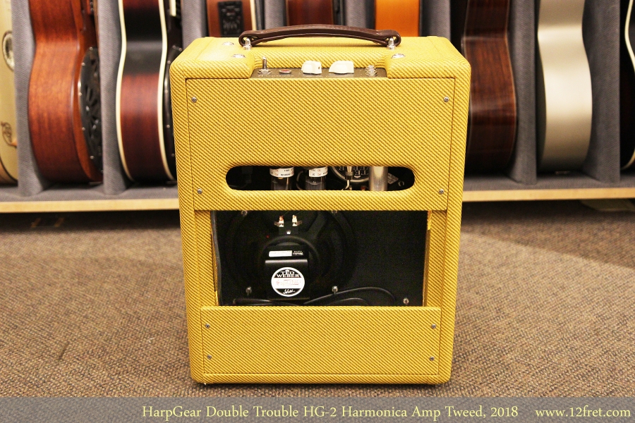 HarpGear Double Trouble HG-2 Harmonica Amp Tweed, 2018 Full Rear View