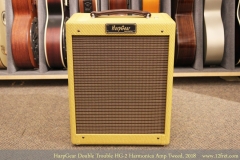 HarpGear Double Trouble HG-2 Harmonica Amp Tweed, 2018 Full Front View
