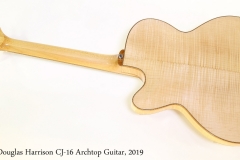 Douglas Harrison CJ-16 Archtop Guitar, 2019 Full Rear View