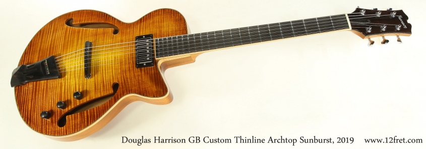 Douglas Harrison GB Custom Thinline Archtop Sunburst, 2019  Full Front View