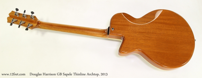 Douglas Harrison GB Sapele Thinline Archtop, 2013  Full Rear View