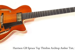 Harrison GB Spruce Top Thinline Archtop Amber Tint, 2007 Full Front View