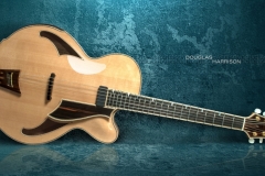 Douglas Harrison NJ Custom Archtop Guitar Natural, 2022 Front Horizontal View