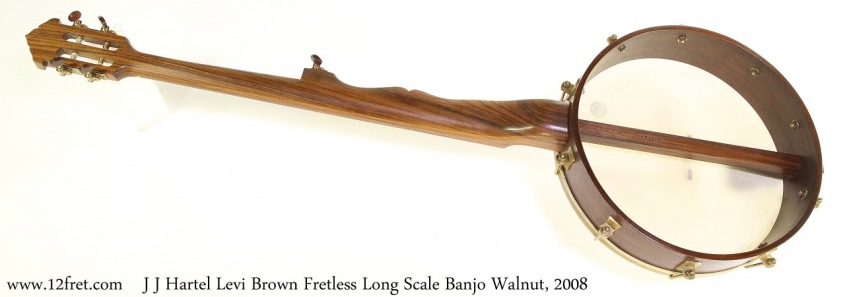 Hartel Levi Brown Fretless Long Scale Banjo Walnut, 2008 Full Rear View