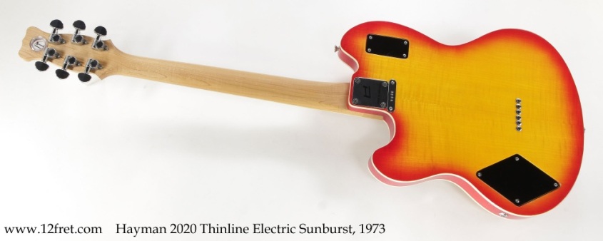 Hayman 2020 Thinline Electric Sunburst, 1973 Full Rear View