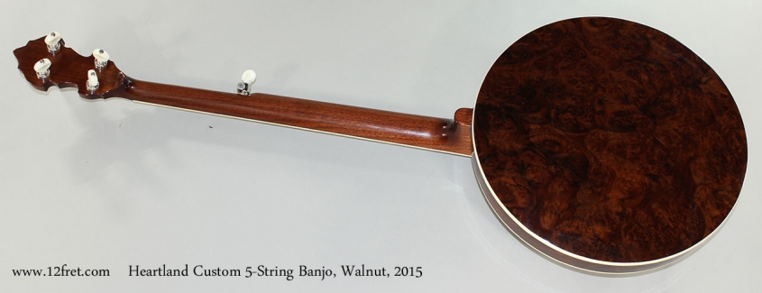 Heartland Custom 5-String Banjo, Walnut, 2015 Full Rear View