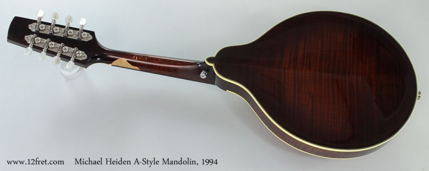 Michael Heiden A-Style Mandolin, 1994 Full Rear View