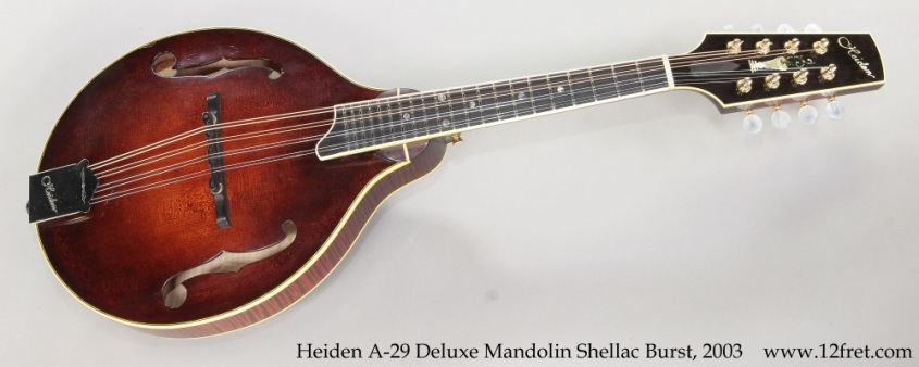 Heiden A-29 Deluxe Mandolin Shellac Burst, 2003 Full Rear View