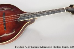 Heiden A-29 Deluxe Mandolin Shellac Burst, 2003 Full Rear View
