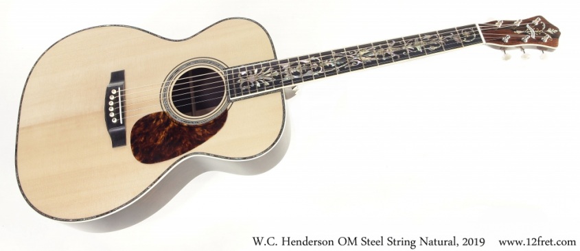 W.C. Henderson OM Steel String Natural, 2019 Full Front View