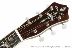 W.C. Henderson OM Steel String Natural, 2019 Head Front View