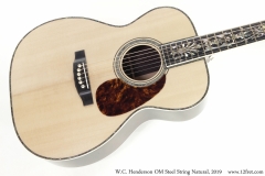 W.C. Henderson OM Steel String Natural, 2019 Top View