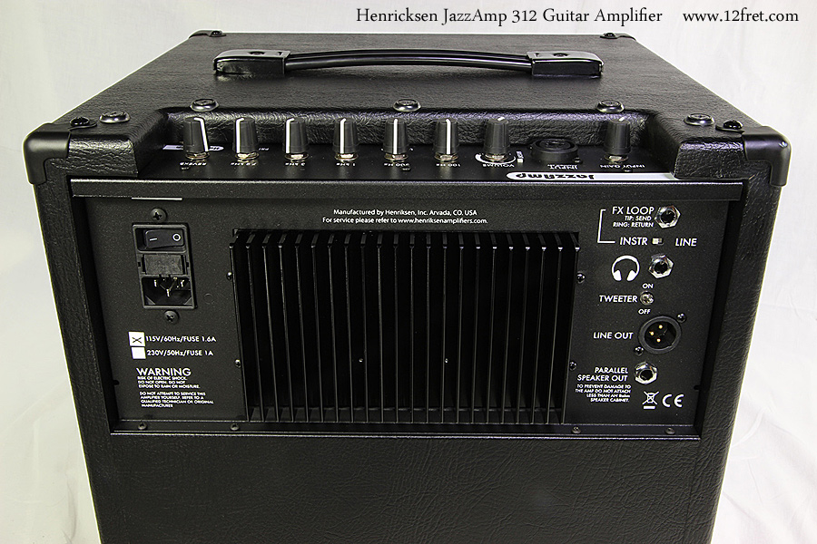 Henricksen JazzAmp 312 Guitar Amplifier Rear Panel View