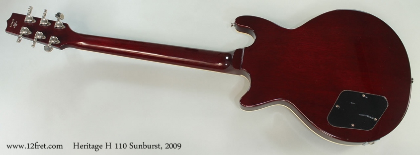 Heritage H 110 Sunburst, 2009 Full Rear View