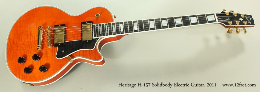 Heritage H-157 Solidbody Electric Guitar, 2011 Full Front View
