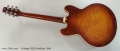 Heritage H535 Sunburst Thinline Archtop Electric, 2004 Full Rear View