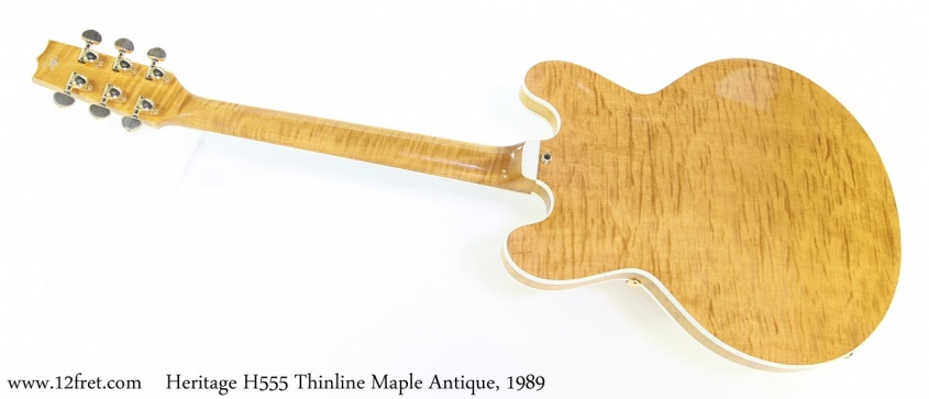 Heritage H555 Thinline Maple Antique, 1989 Full Rear View
