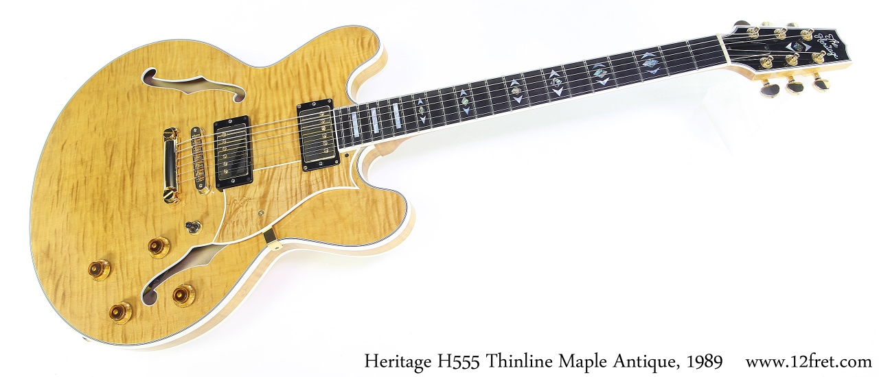 Heritage H555 Thinline Maple Antique, 1989 Full Front View