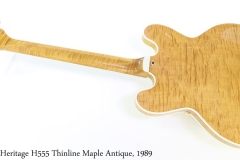 Heritage H555 Thinline Maple Antique, 1989 Full Rear View