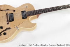 Heritage H-575 Archtop Electric Antique Natural, 1989 Full Front View