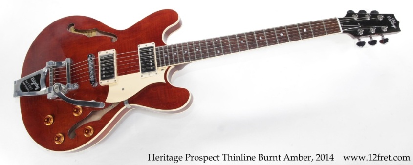 Heritage Prospect Thinline Burnt Amber, 2016 Full Front View