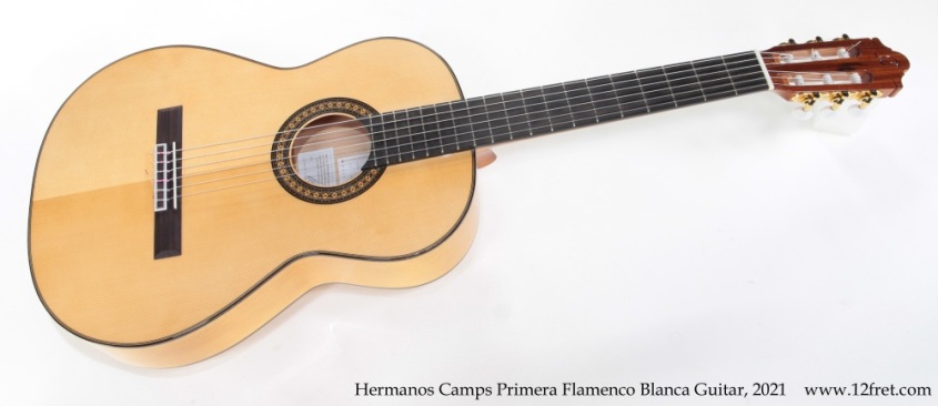 Hermanos Camps Primera Flamenco Blanca Guitar, 2021 Full Front View