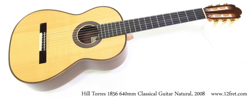 Hill Torres 1856 640mm Classical Guitar Natural, 2008 Full Front View