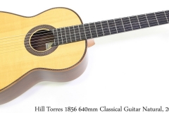 Hill Torres 1856 640mm Classical Guitar Natural, 2008 Full Front View