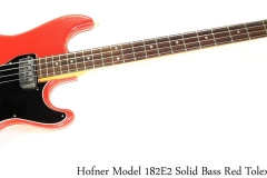 Hofner Model 182E2 Solid Bass Red Tolex, 1963 Full Front View