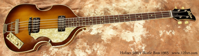 Hofner 500/1 Beatle Bass 1965 full front view