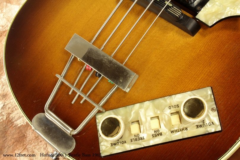 Hofner 500/1 Beatle Bass 1965 controls