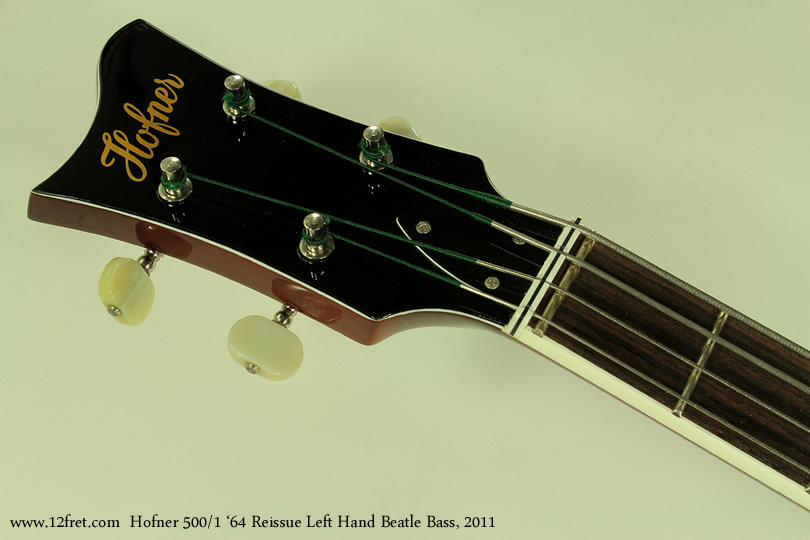 Hofner 500/1 1964 Reissue Left Hand Beatle Bass 2011 head front