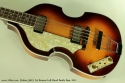 Hofner 500/1 1964 Reissue Left Hand Beatle Bass 2011 top