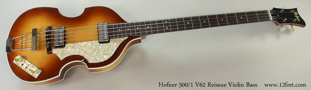 Hofner 500/1 V62 Reissue Violin Bass Full Front View