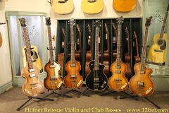 Hofner Reissue Violin and Club Basses Full Front View