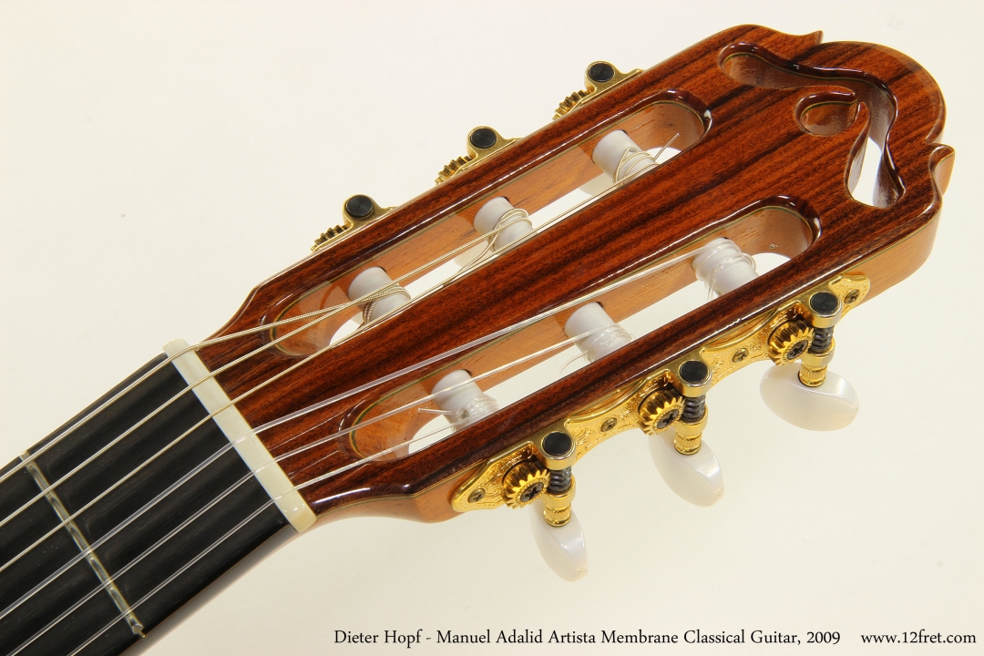Dieter Hopf - Manuel Adalid Artista Membrane Classical Guitar, 2009  Head Front View