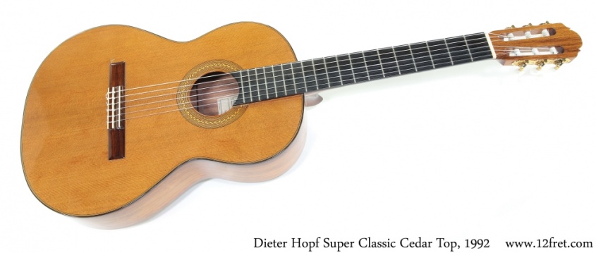 Dieter Hopf Super Classic Cedar Top, 1992 Full Front View