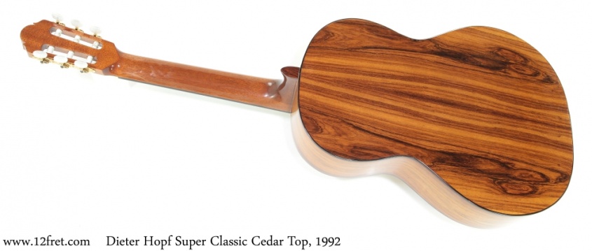 Dieter Hopf Super Classic Cedar Top, 1992 Full Rear View